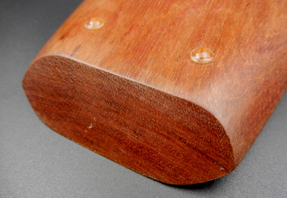 SOLID TEAK WOOD DANISH MODERN BOTTLE SUPPORT AND COASTER