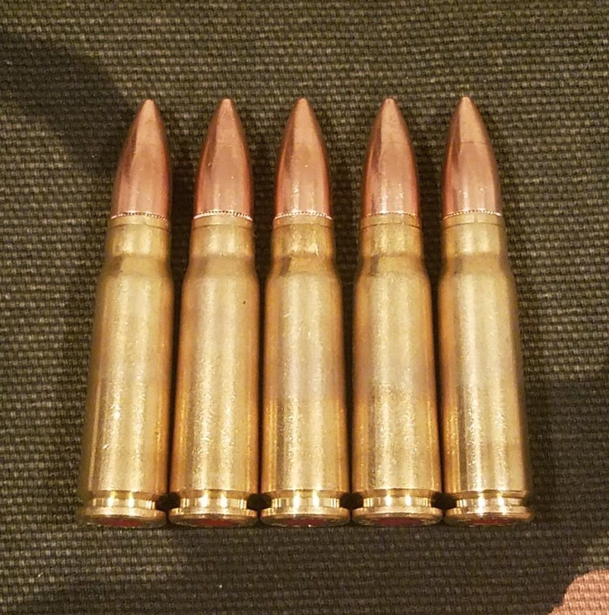 7.62x39 SNAP CAPS SET OF 5 "SAFETY RED"