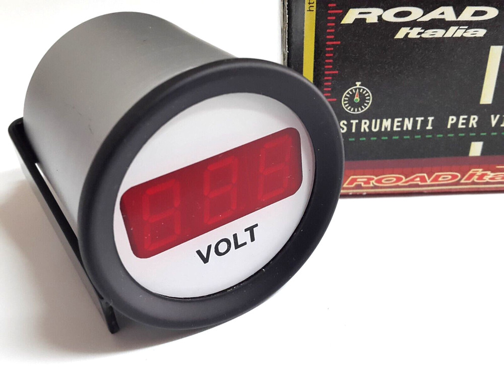 Road Italia White Line Digital Voltmeter Voltmeter Indicator Instrument