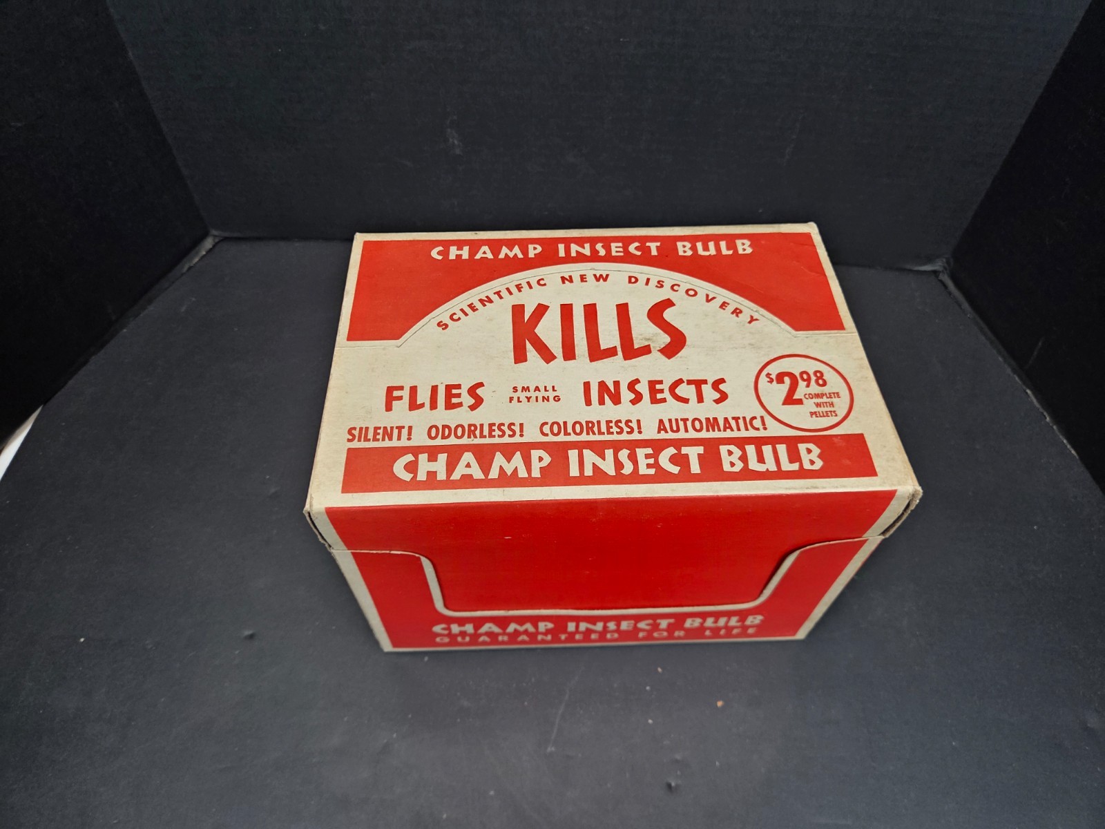 Antique Store display 6 pack Champ insect light bulbs MINT