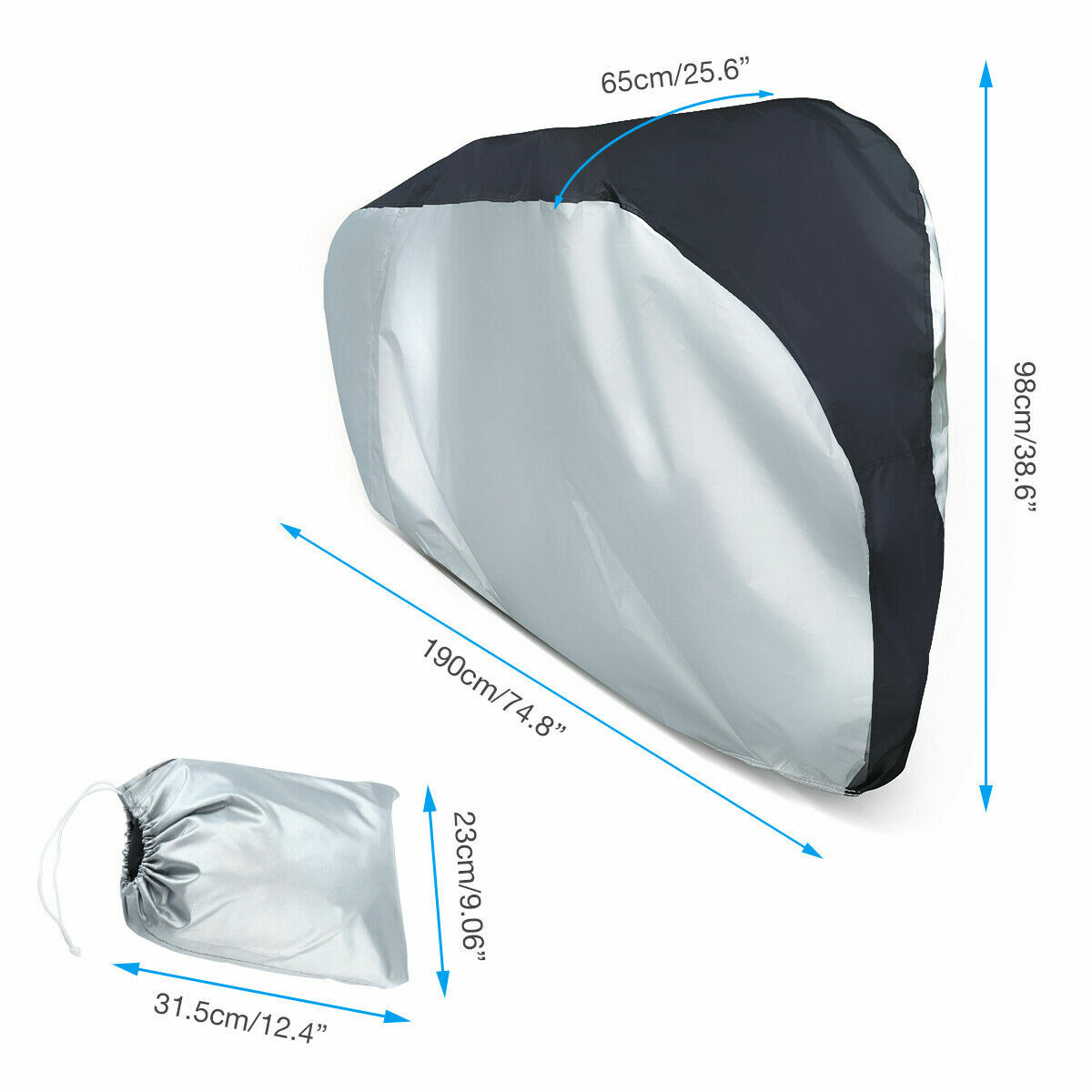 Large Bikes Cover Outdoor Rain/Sun Protector for Bicycle Dustproof Waterproof