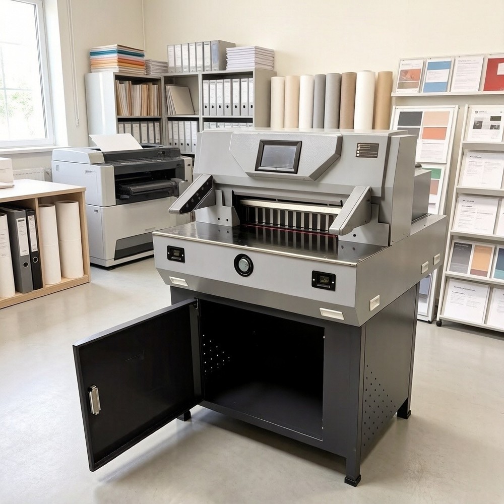 520V8 Electric Program Control Paper Cutter Machine, 20.47''/520MM Cutting Width