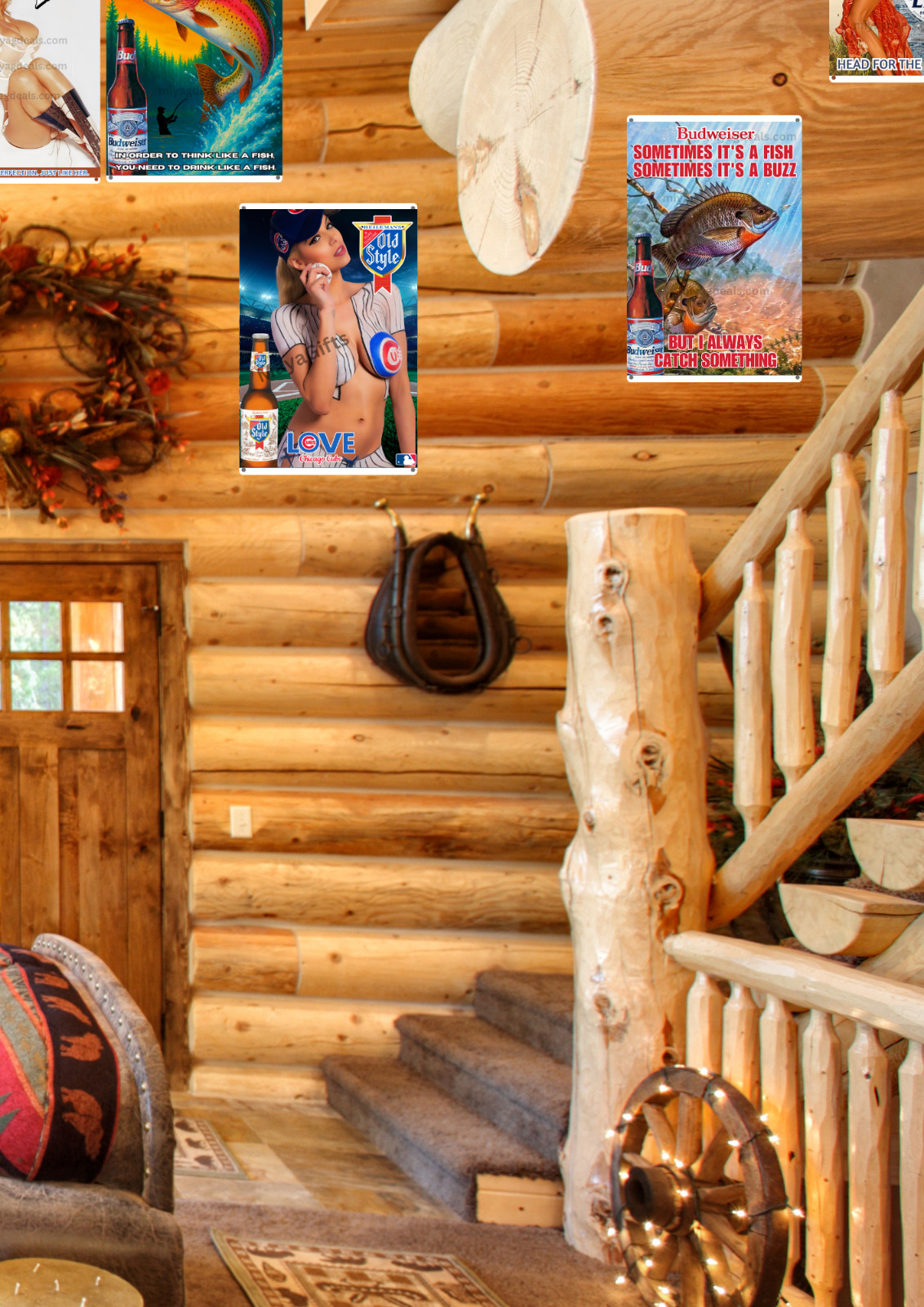 Chicago Cubs Old Style Beer Metal Sign Baseball Bar Man Cave Wall Decor Read Des