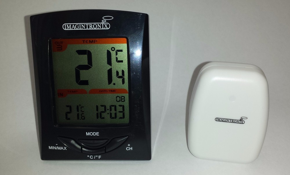 Wireless Thermometer clock with outdoor temperature