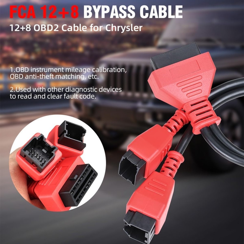 Zipelo Car Cable Adaptor for 12+8 Programming Cable Connector Vehicle OBD2 Diag