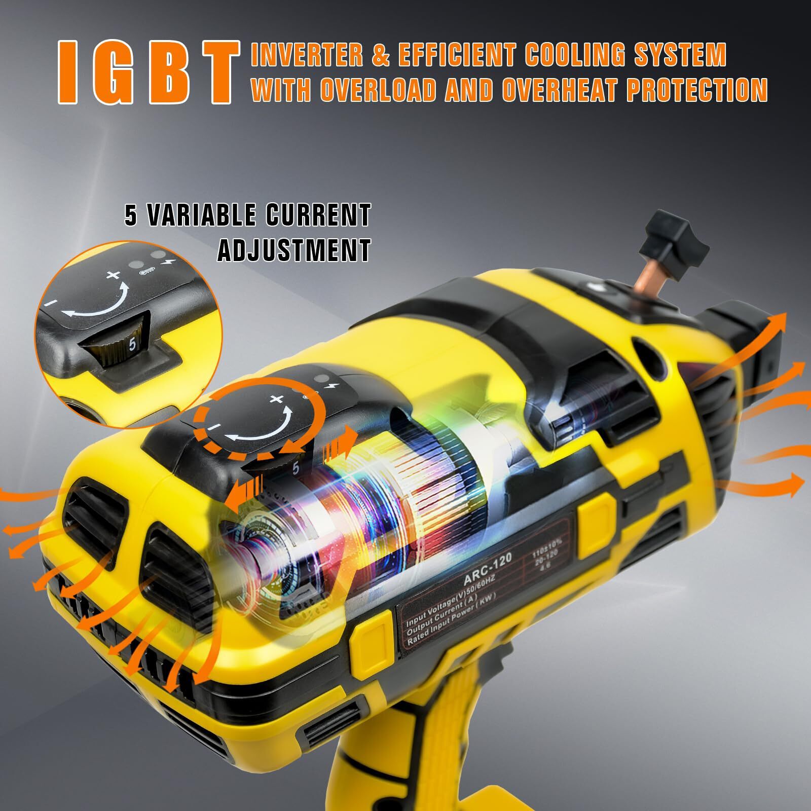 YesRight 120A Portable ARC Welder Gun, 110V Handheld Welding Kit