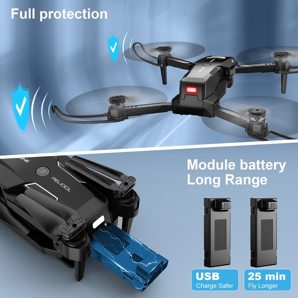 Drone with 1080P Camera - Foldable Remote Control Quadcopter with Gesture Con...