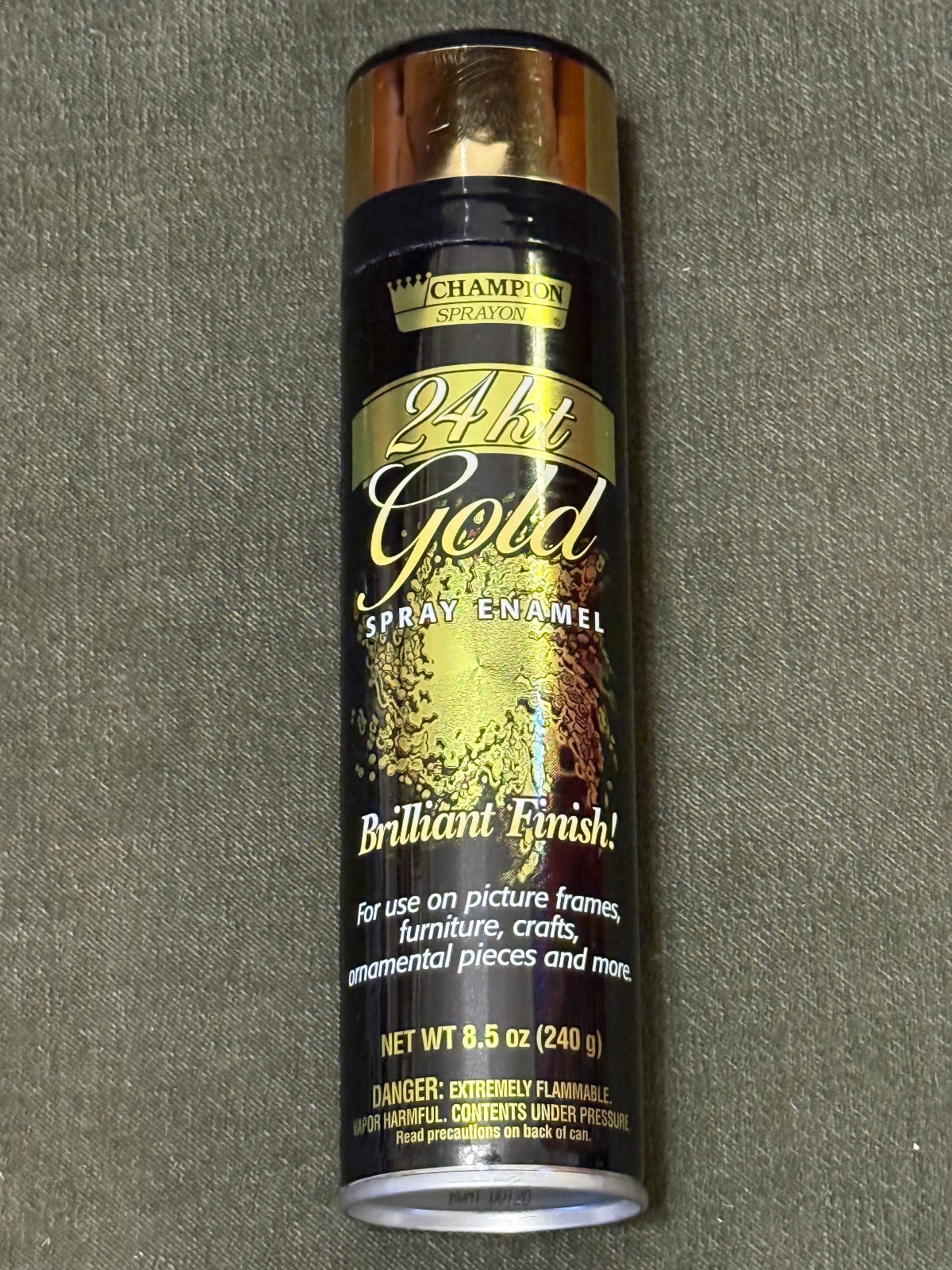 Chase 8.5 8 1/2 Ounce 24kt GOLD SPRAY ENAMEL Brilliant Finish $5.00 a Can