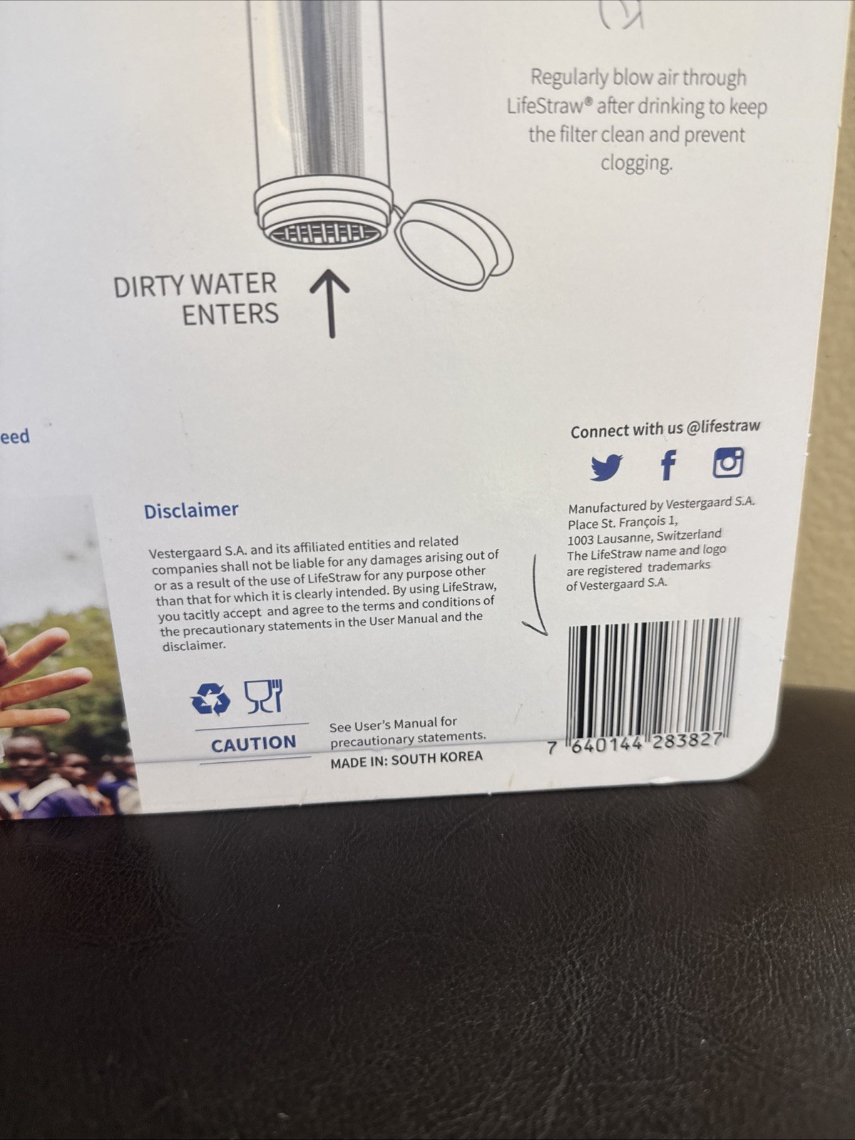 Life Straw by Vestergaard Personal Water Filter 3-Pack Sealed Brand New