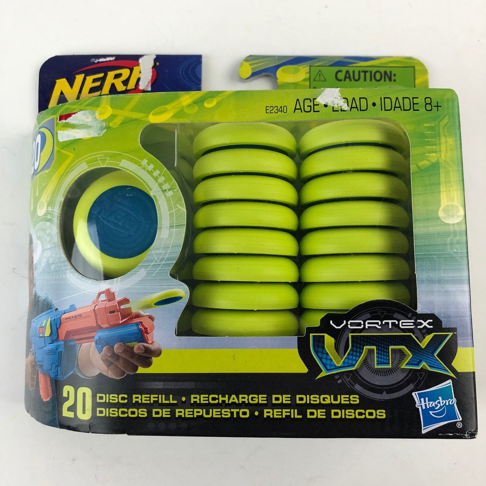 NIB Hasbro Nerf Vortex VTX 20 Disc Refill Recharge Toy - Green  HG26
