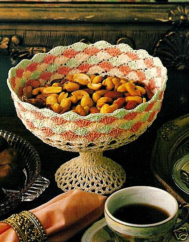 PRETTY Thread Compote Dish/Decor/Crochet Pattern