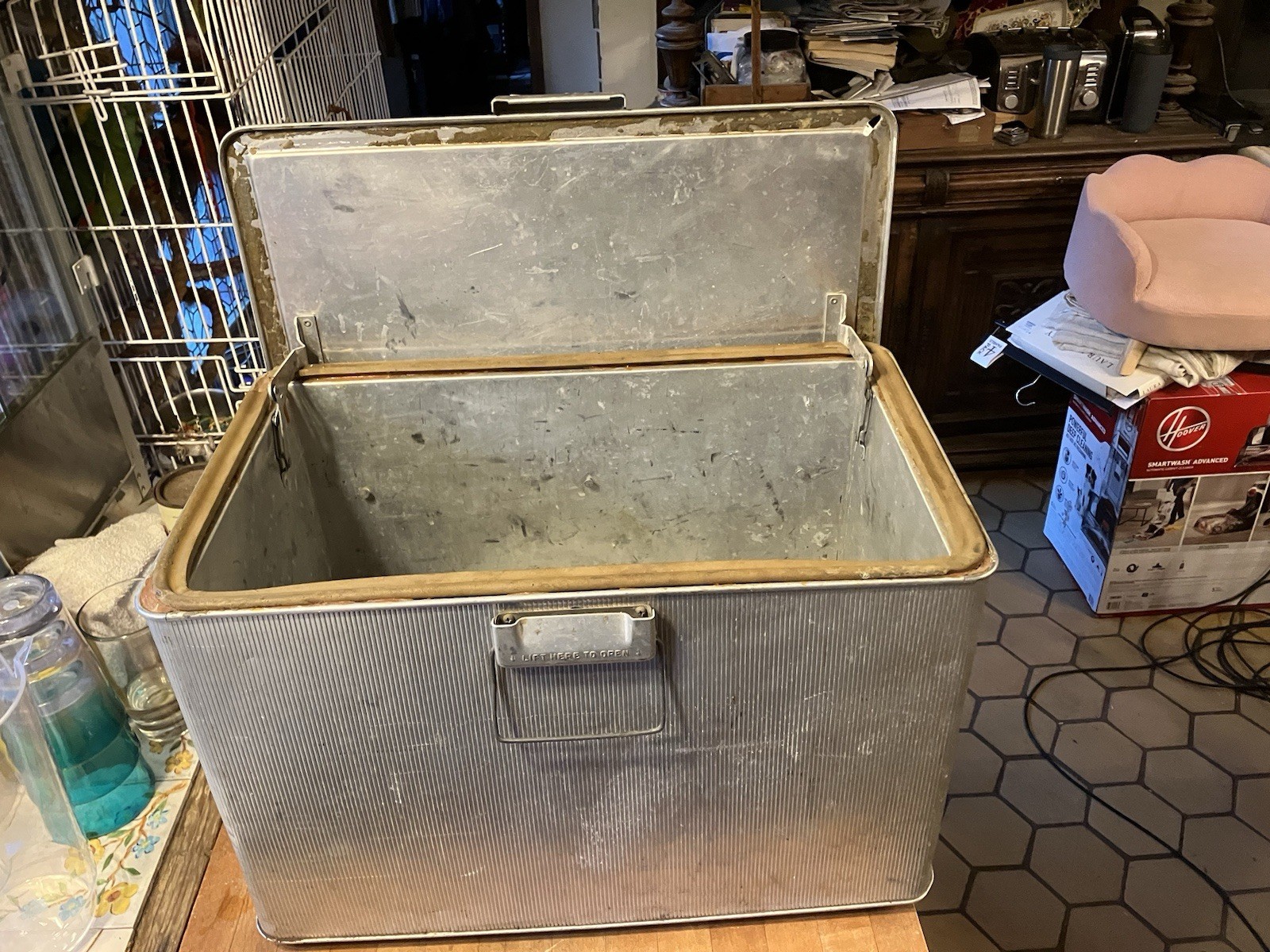 J.C. Higgins Aluminum Cooler Camping Ice Chest Vintage 1950's MCM Sears Roebuck