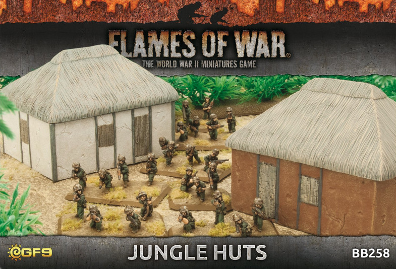 Battlefront BB258 Features: Jungle Huts Gaming Terrain