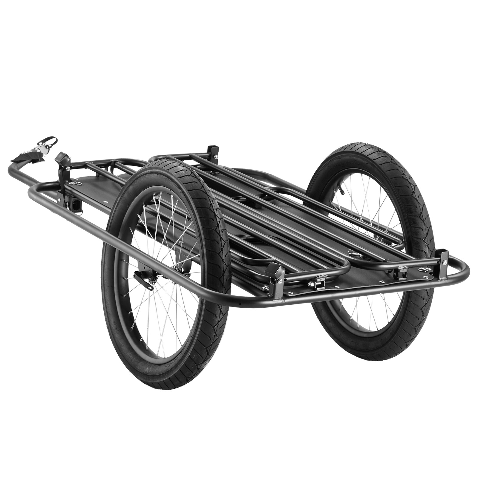 VEVOR Bike Cargo Trailer Bicycle Carrier Storage Cart 275 lbs Load Carbon Steel