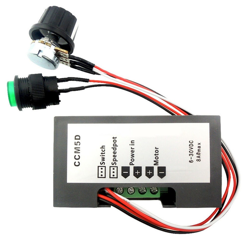 DC 6V-30V 12V 24V Max 8A Motor PWM Speed Controller With Digital Display Switch