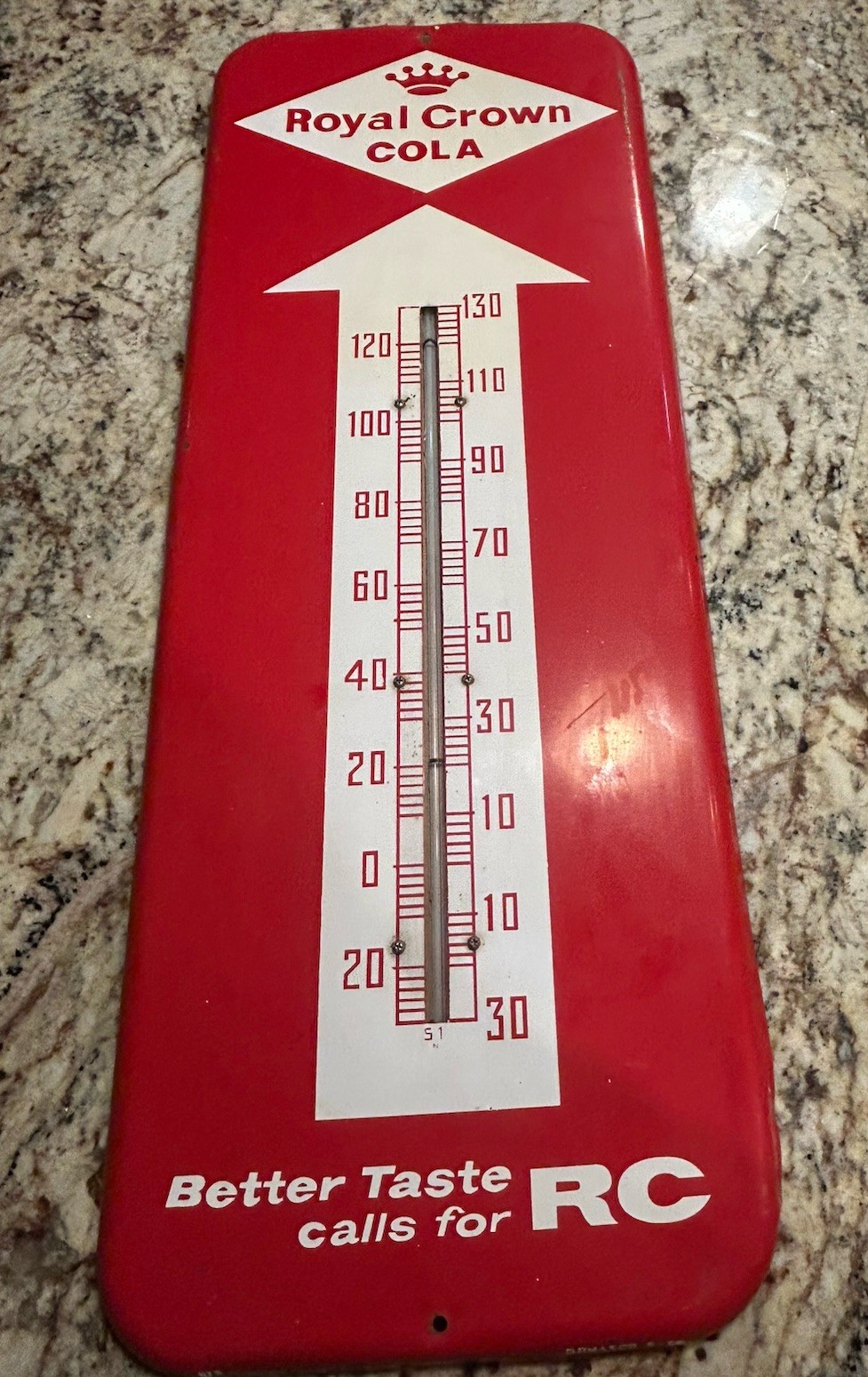 Vintage Royal Cola Metal Thermometer