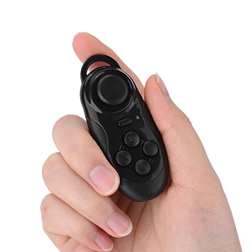 Mini Bluetooth Game Controller Joystick, Portable Remote Gamepad Selfie Timer
