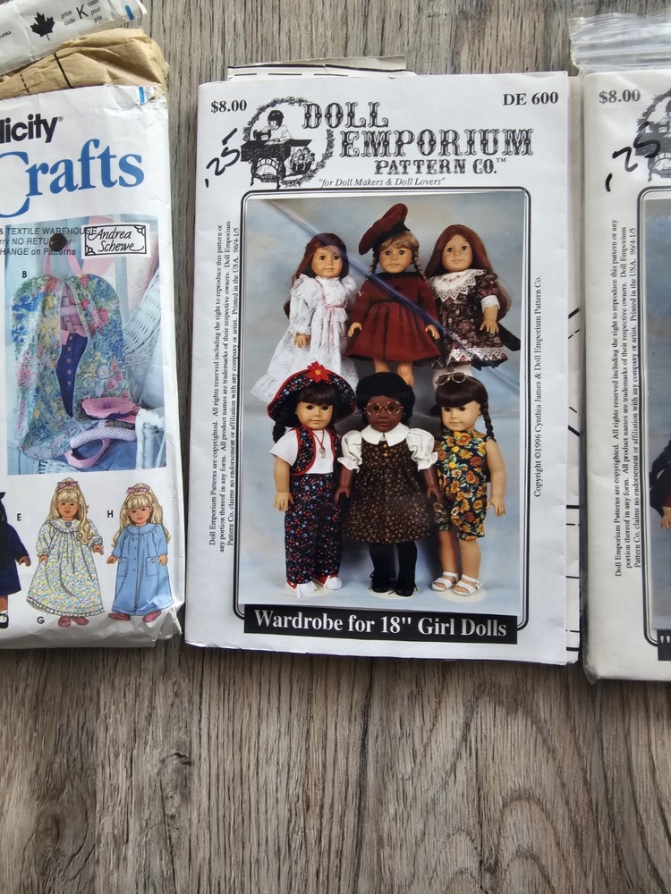 Vintage Doll Pattern Doll clothes Sewing patterns Doll Emporium & Simplicity