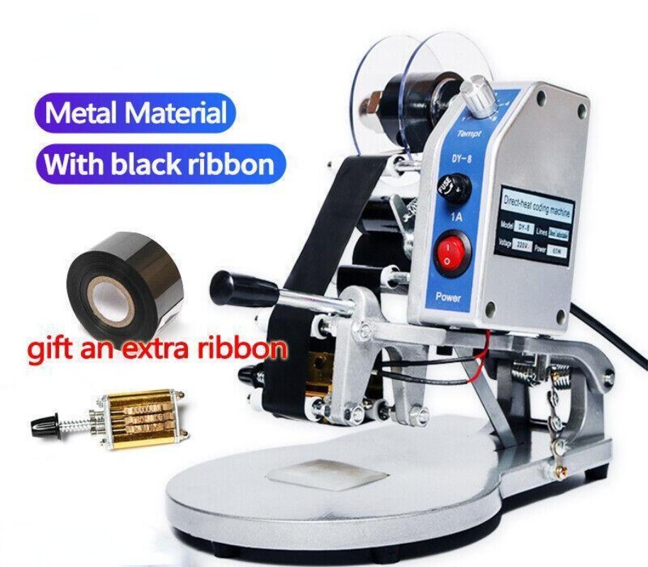 DY-8 Ribbon Coding Machine Direct Heat Date Steel Stamping and Coding Machine