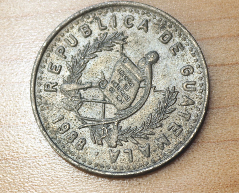 1988 Guatemala 25 Centavos