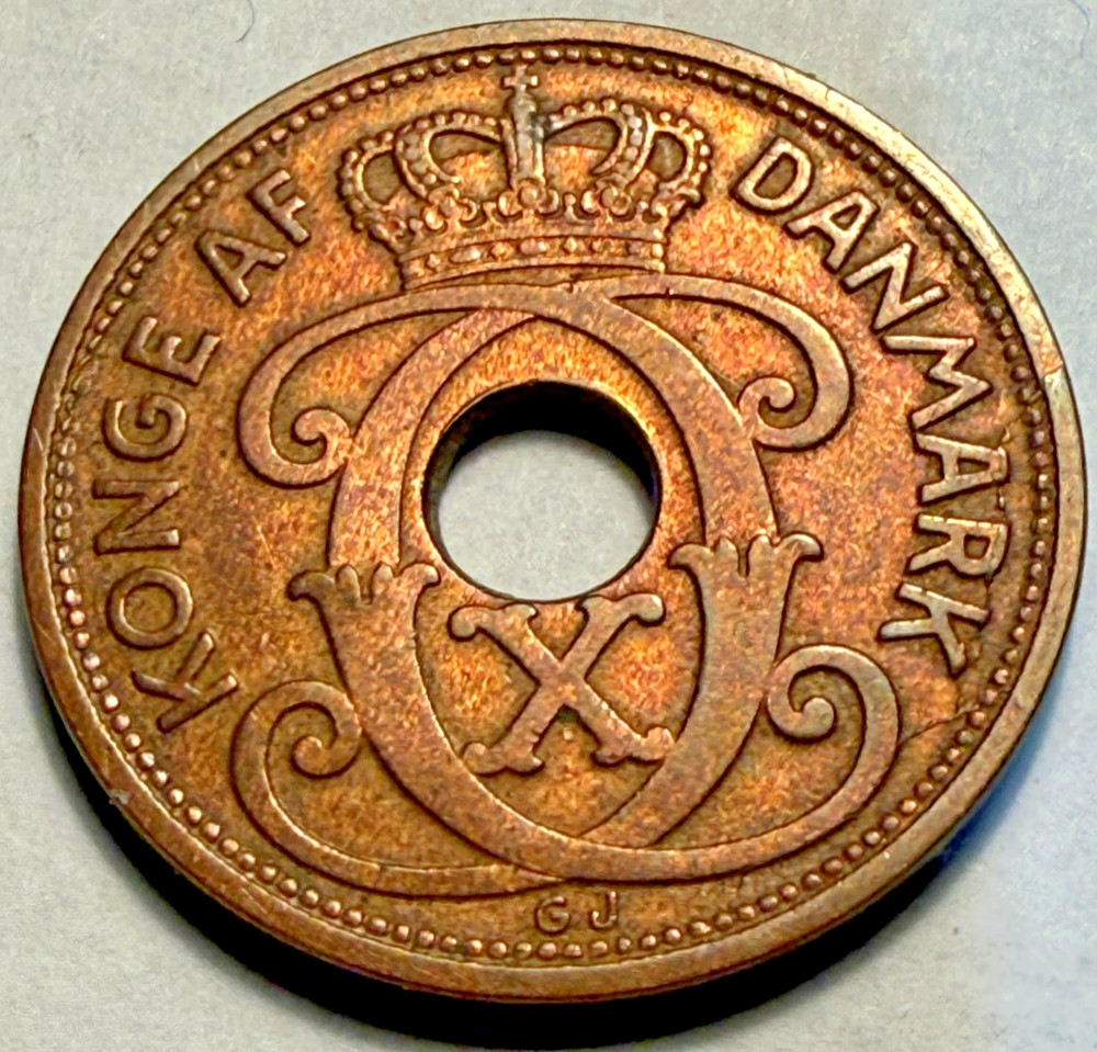 1940 Denmark 5 Ore - Coin