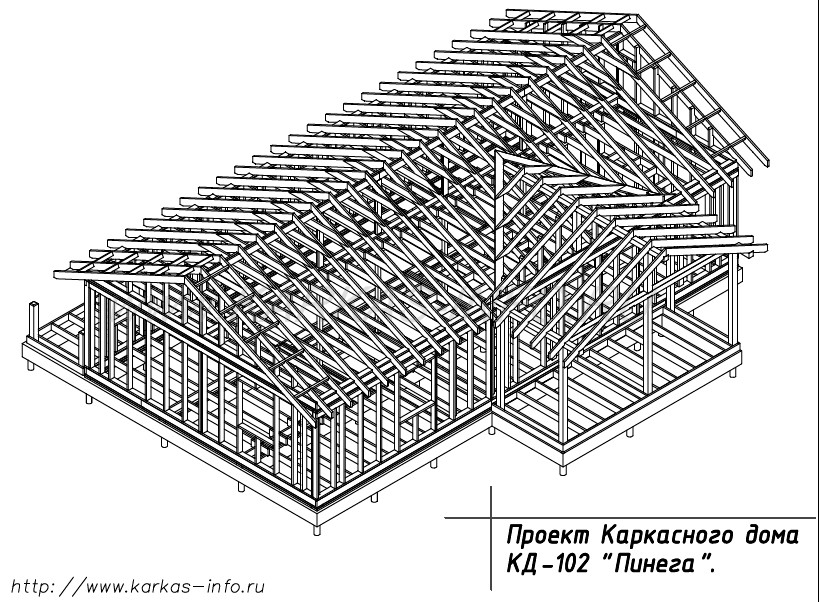 Construction Drawings/ DESIGN / PLANS /Frame house project Pinega-102
