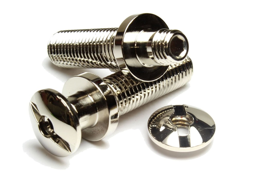 Locking Tailpiece Mounting Studs - domed head - Nickel plated with US threads