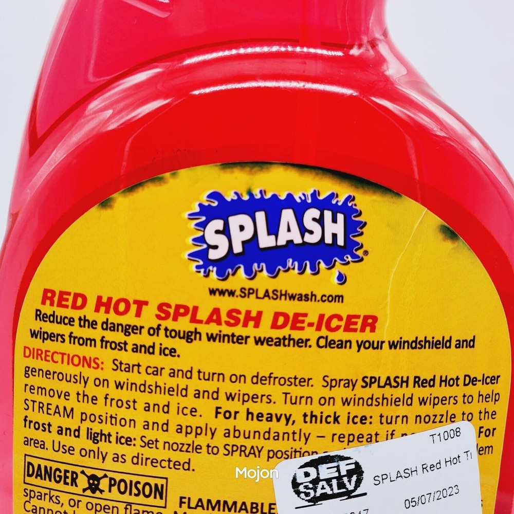 SPLASH Red Hot De-Icer Windshield Trigger Spray 32 Ounces- New