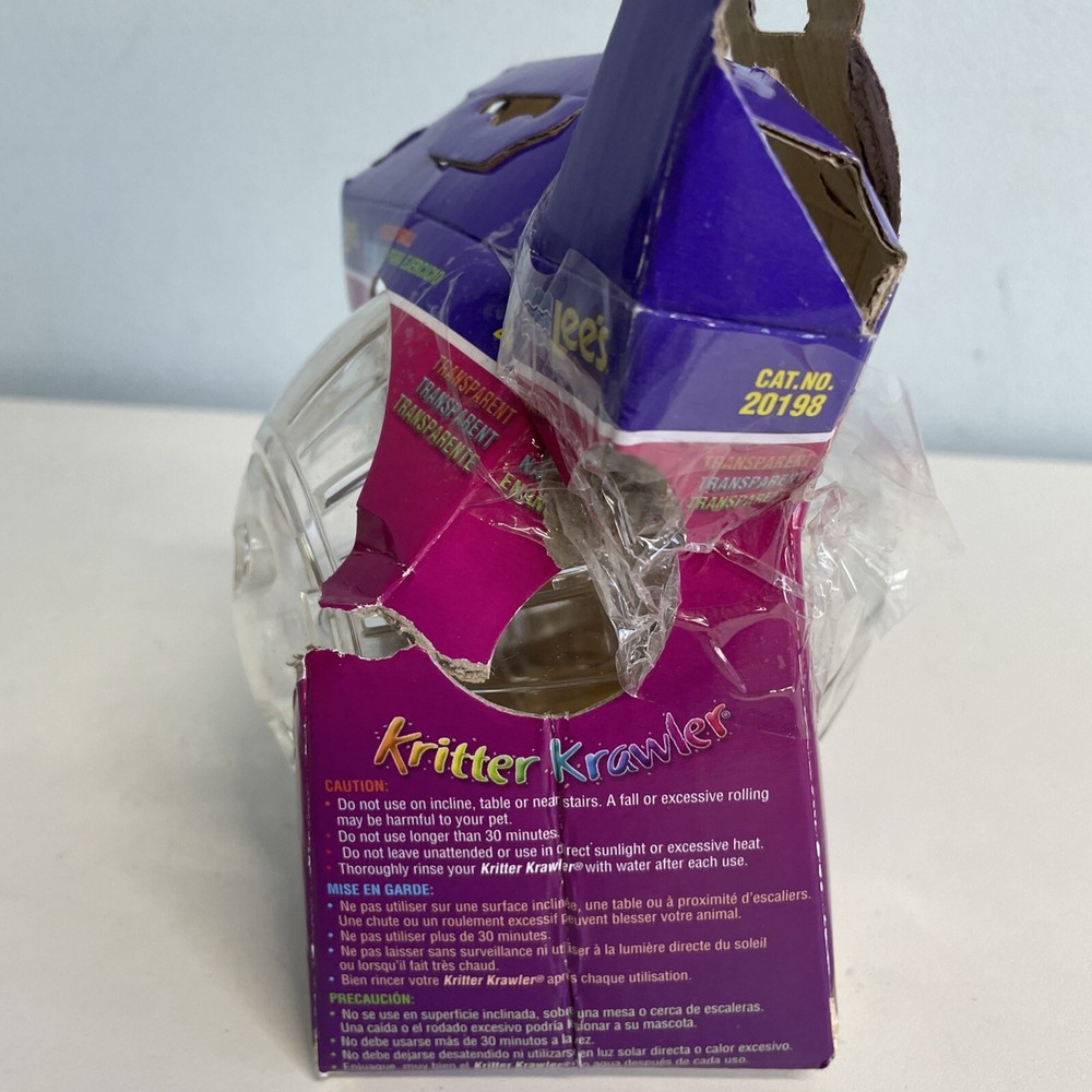 Lee's Kritter Krawler Mini Exercise Ball 5" Clear Open/Return
