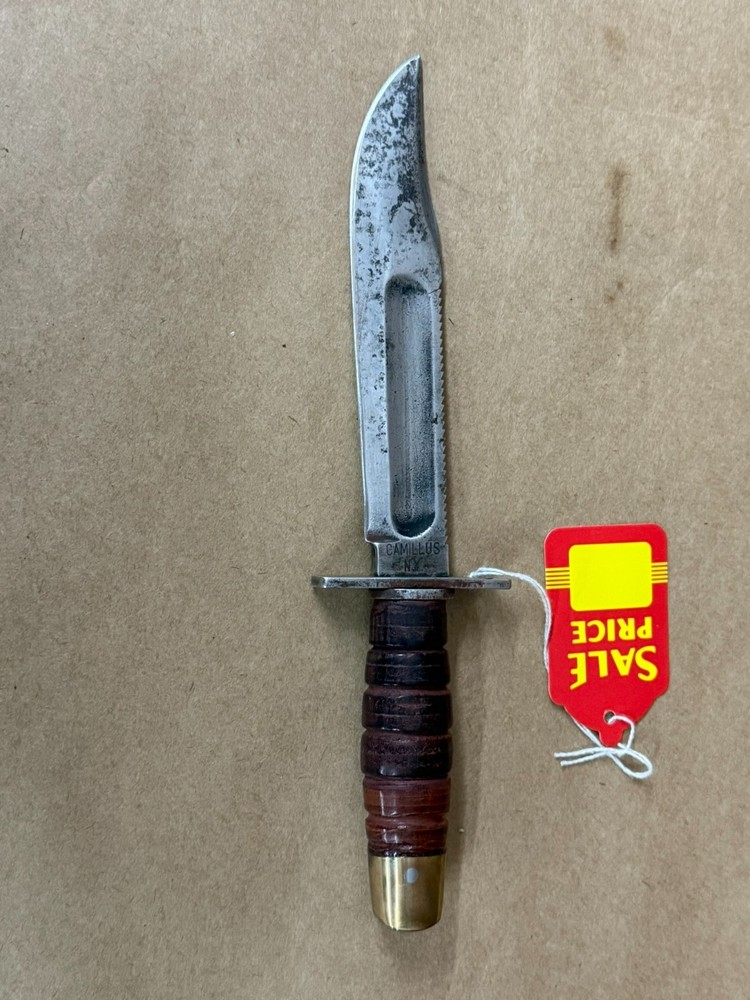 Camillus NY fixed blade survival knife w/ sheath