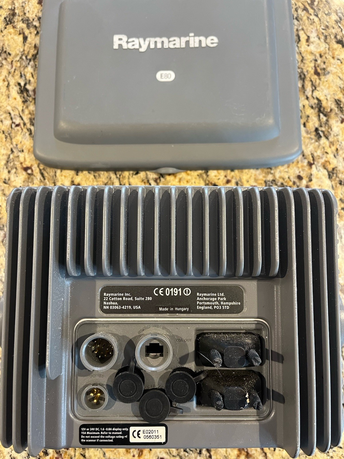 Raymarine E80 GPS/Chart-plotter/Fishfinder/Radar With Navionics Mid-Atlantic