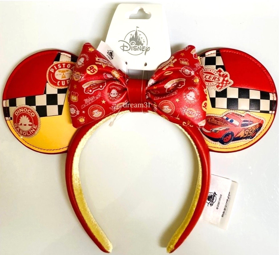 Disney California Adventure Cars - Lightning McQueen Minnie Mouse Ears Headband