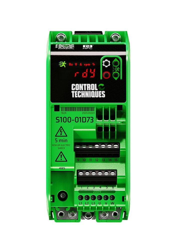 CONTROL TECHNIQUES S100-01D73 AC Drive 1/2" NPT 3-Phase Motor Controller