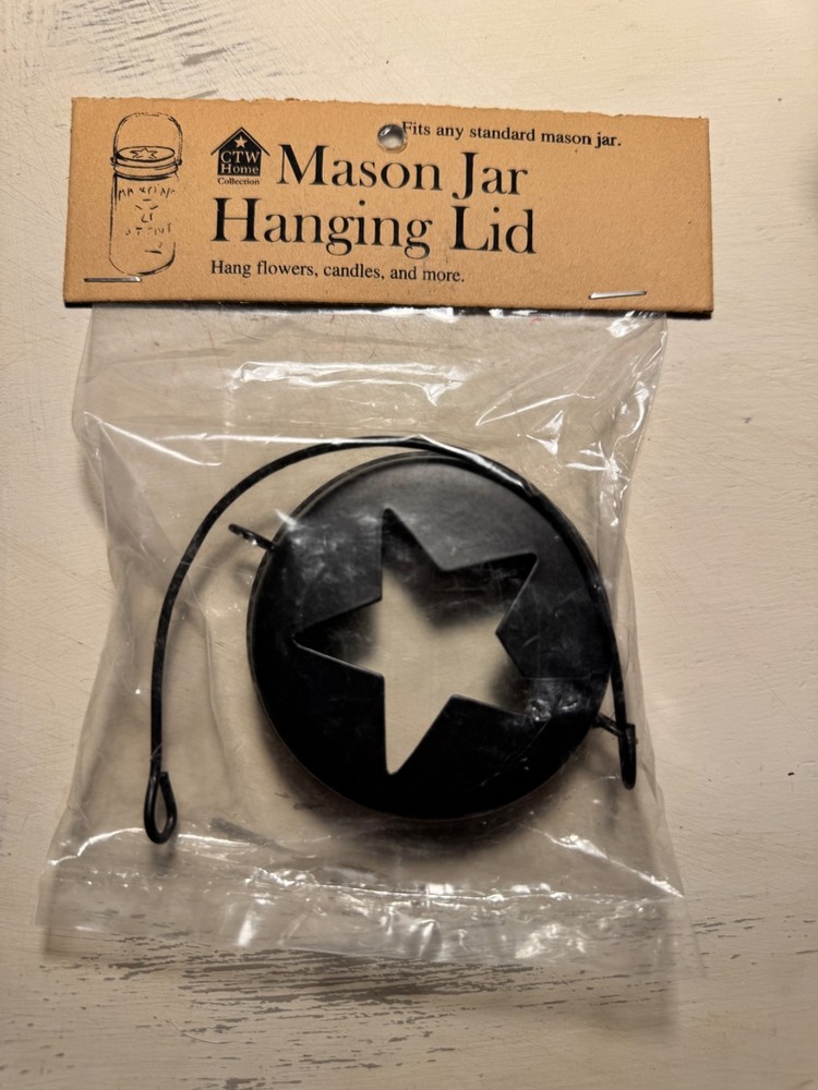Mason Jar "Star" Hanging Lid