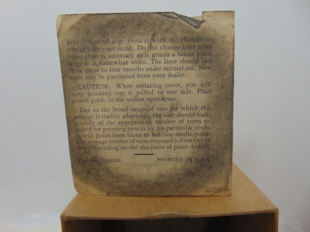 Vintage Tru-Point Draftsman's Pencil Pointer Lead Sharpener with Original Box
