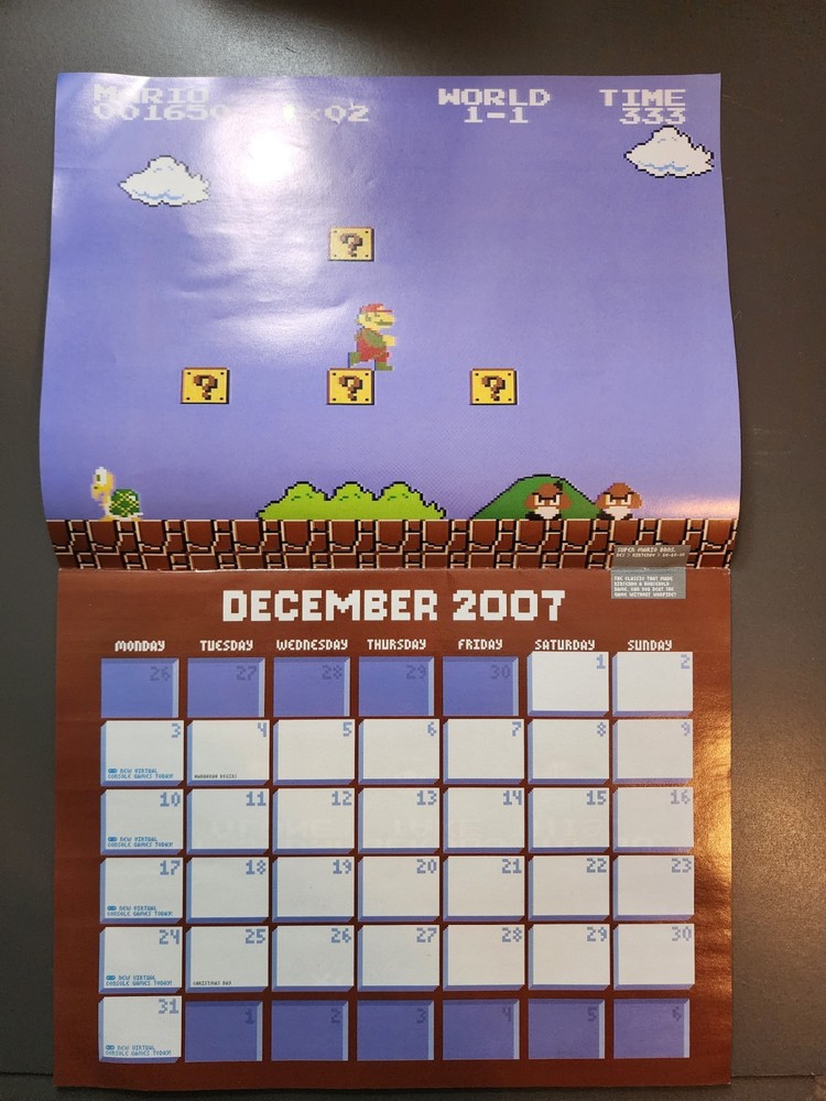 Nintendo Power 2008 Virtual Console Calender