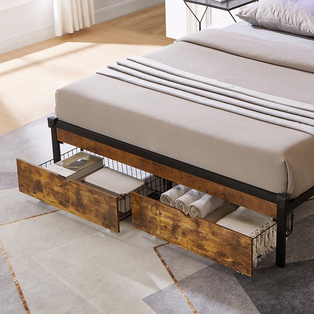 QUEEN BED DRAWERS DJYC1