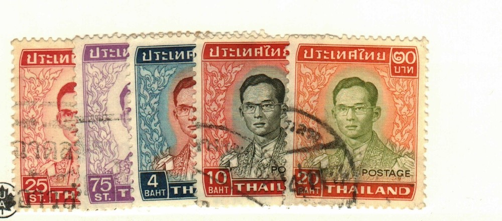 Thailand #607-8, 612, 615-6 used