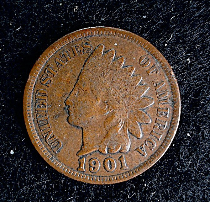 1901 Indian Head Cent Penny