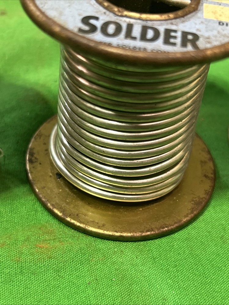Three Partial Spools Solid Wire Silver Bearing Solder 1.9 Lbs
