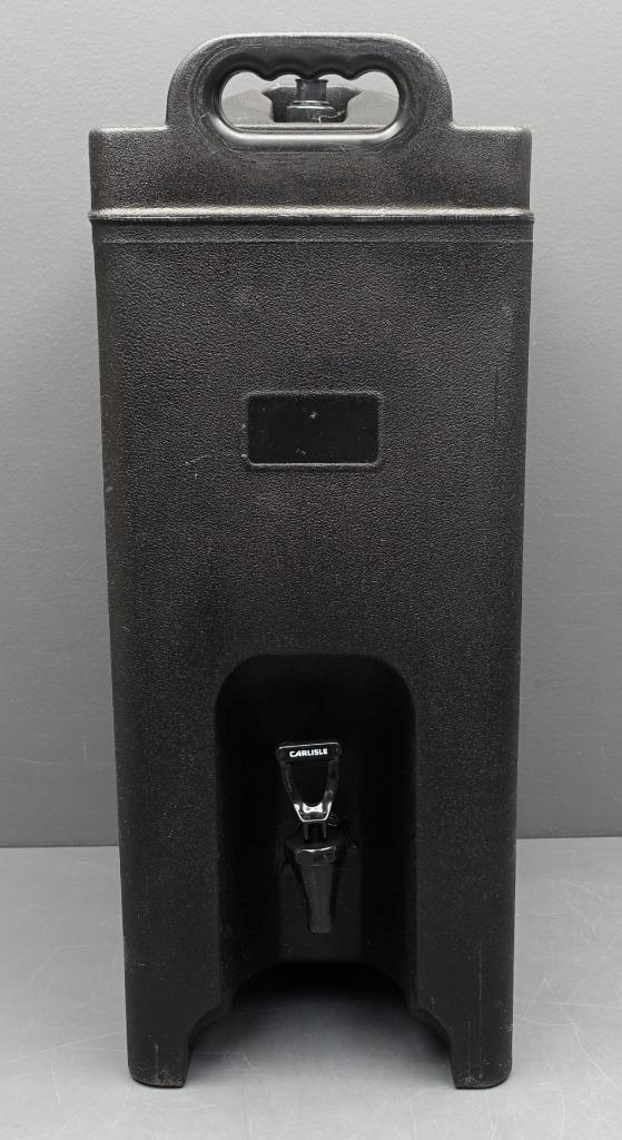 Carlisle Cateraide Insulated 5 Gallon Two-Handle Black Beverage Drink Dispenser