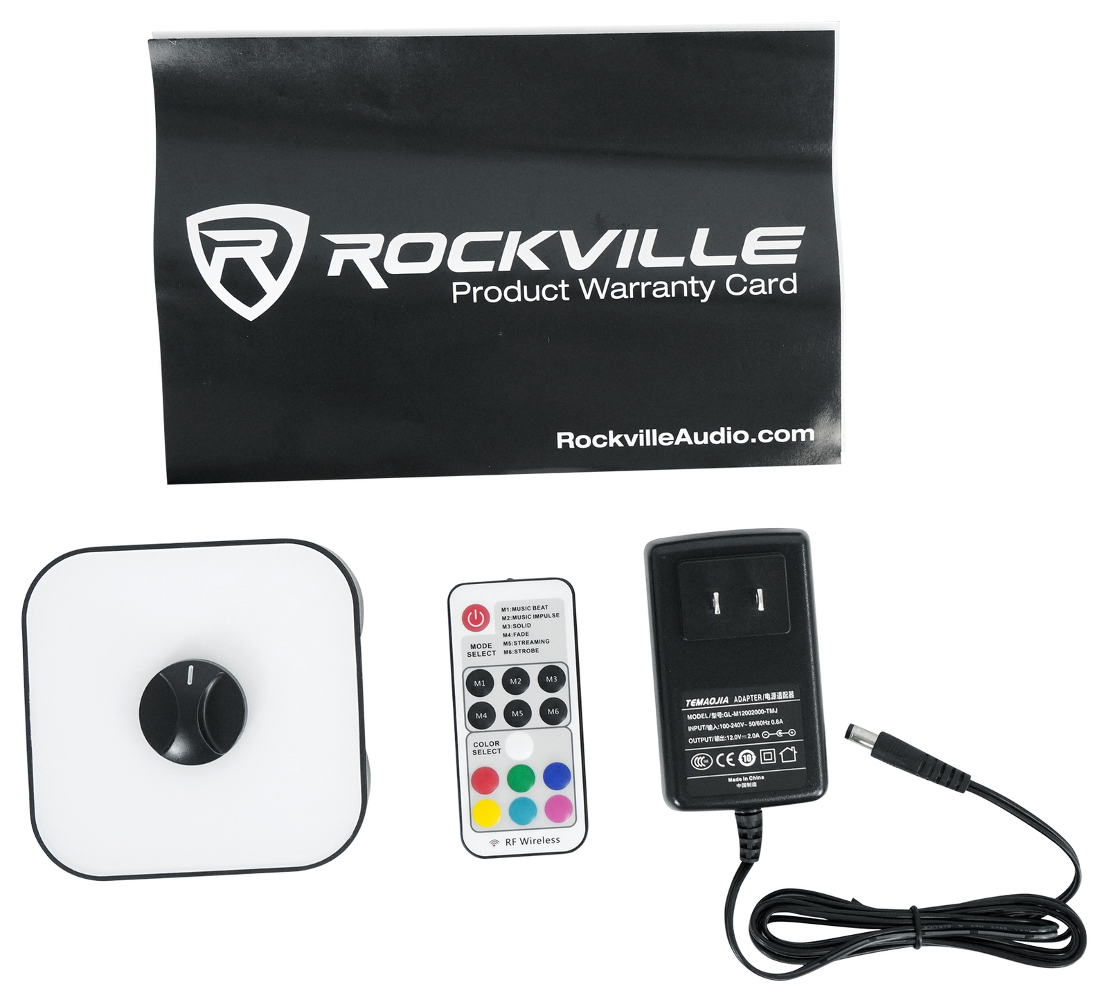 2) Rockville PARTY STAND LED DJ Tripod Speaker Stands+RGB Remote+Sound Activated