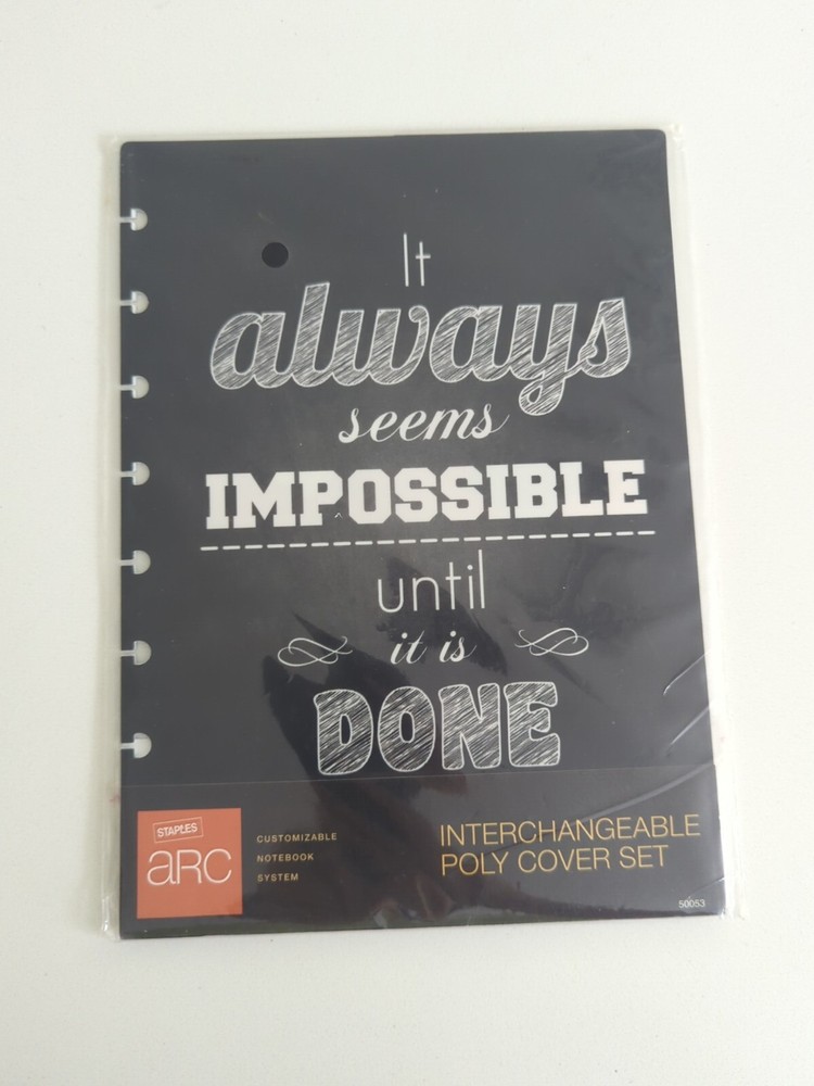 ARC Poly Cover Set 50053 notebook system refill It always seem IMPOSSIBLE until