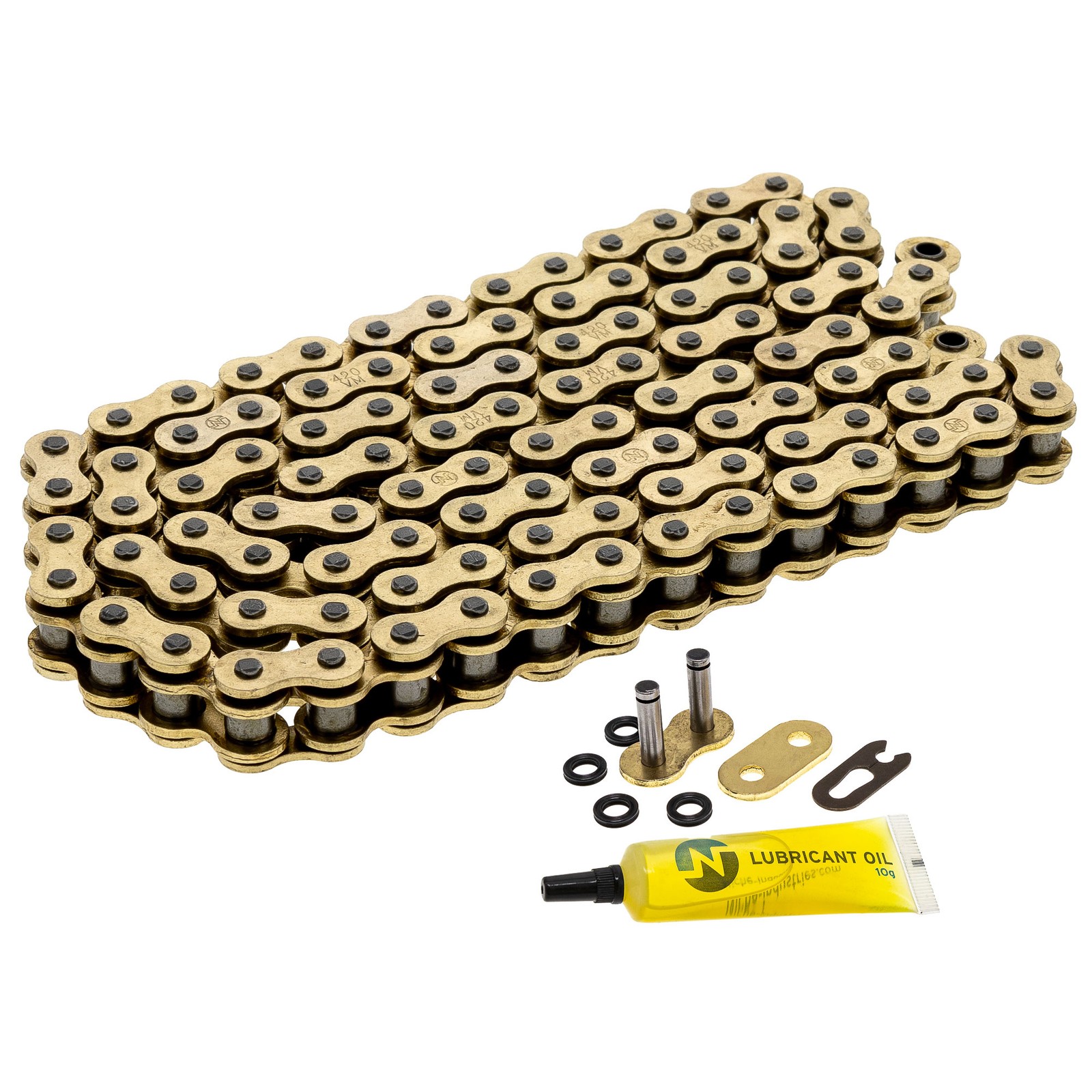 NICHE Gold 420 X-Ring Chain 108 Links With Connecting Master Link Motorcycle