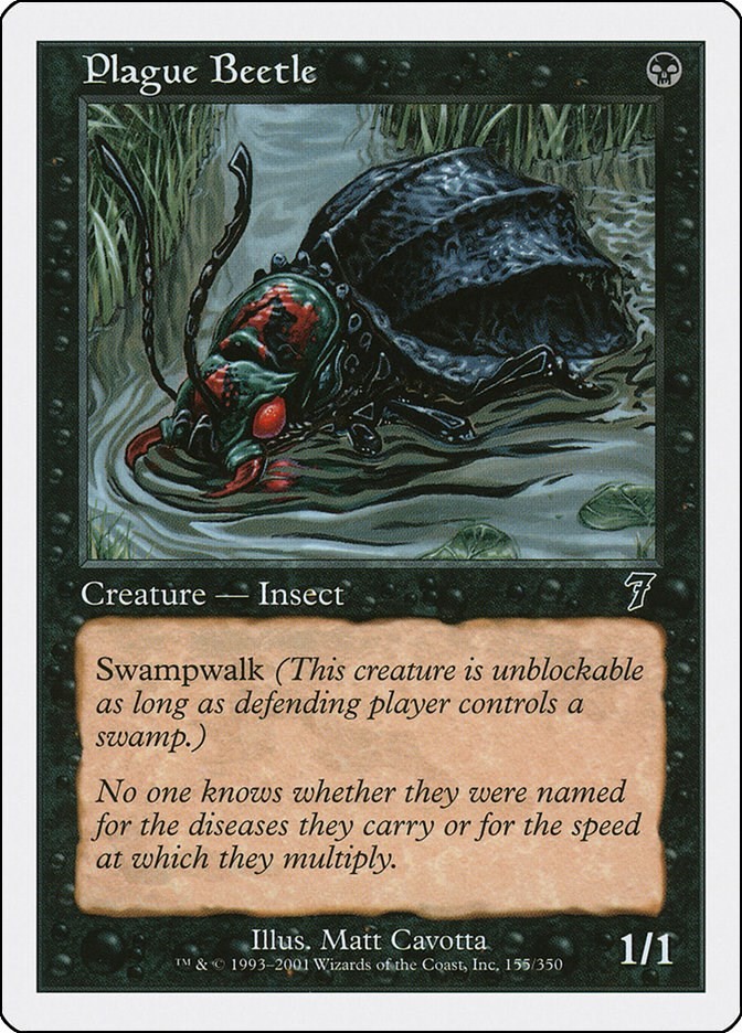 Plague Beetle 7th Edition 155 MTG MP