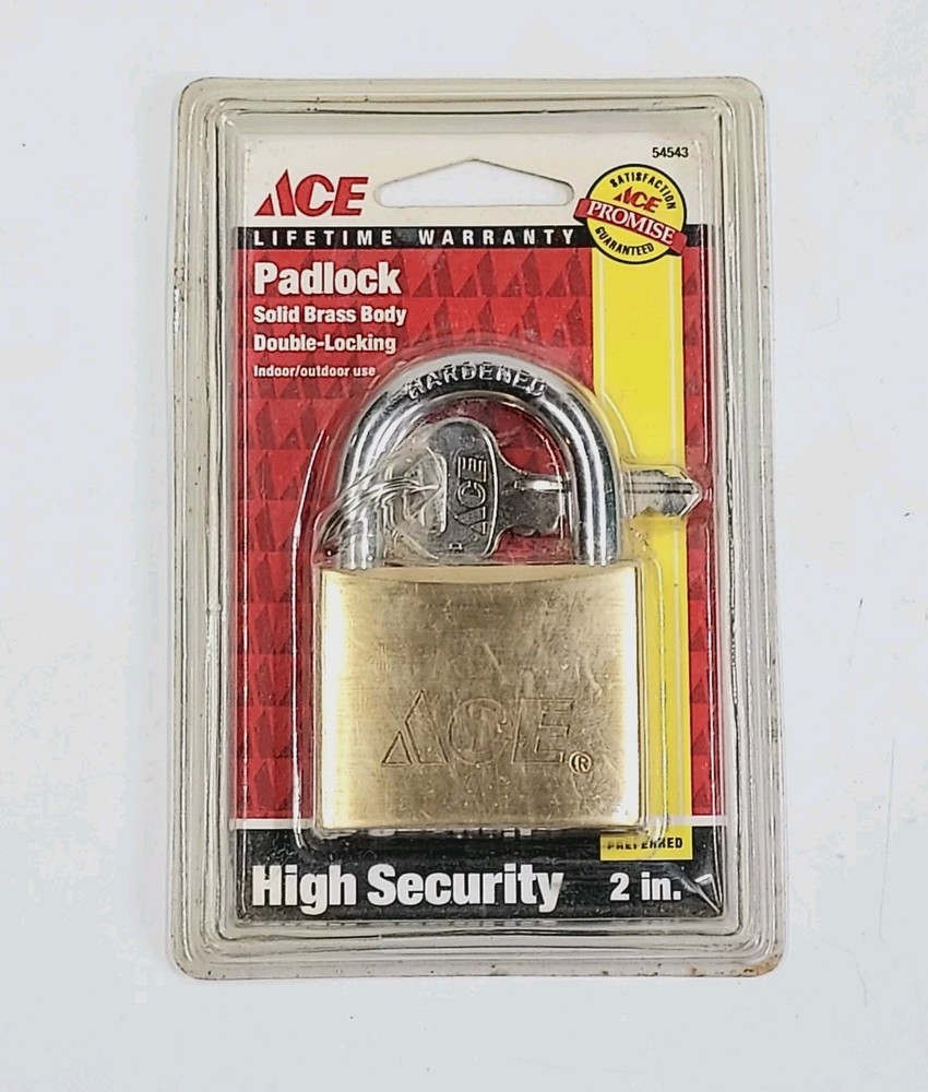 Ace Hardware Solid Brass Body High Security Lock Padlock 54543 - 2”