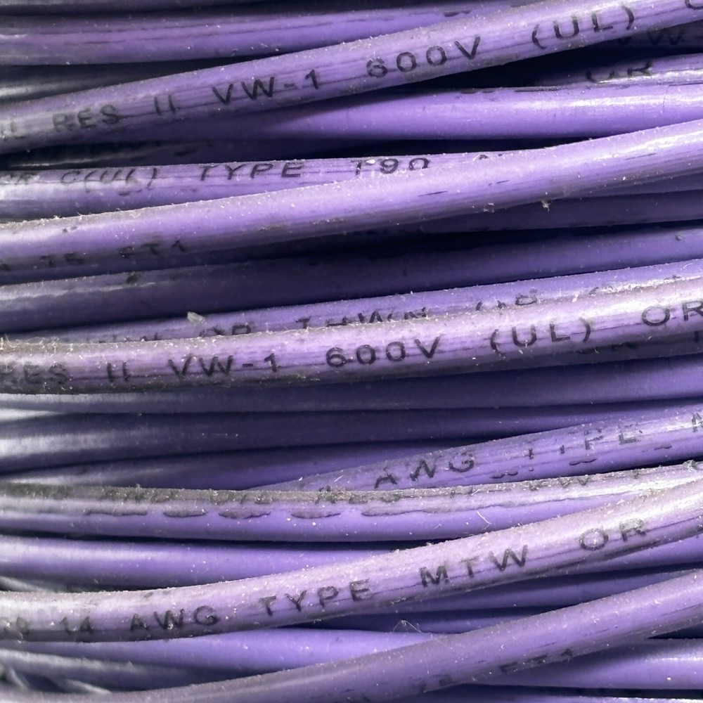 ENCORE WIRE MACHINE TOOL WIRE PURPLE 500 STRANDED DOPPER 300FT 5.0LIBRA WIRE 🎯
