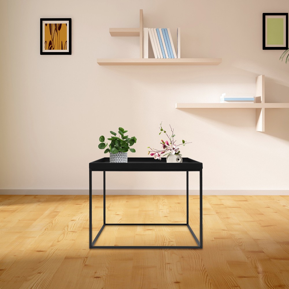 24" Square Table Side End Table Camping Table Portable Metal Frame Table Top New
