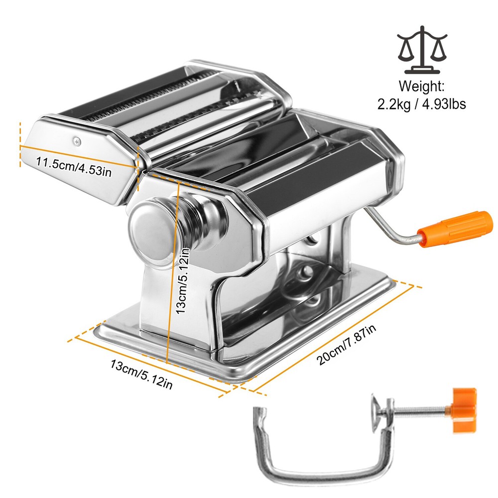 Pasta Maker Machine 6 Adjustable Thickness Settings for Spaghetti Noodles Cutter