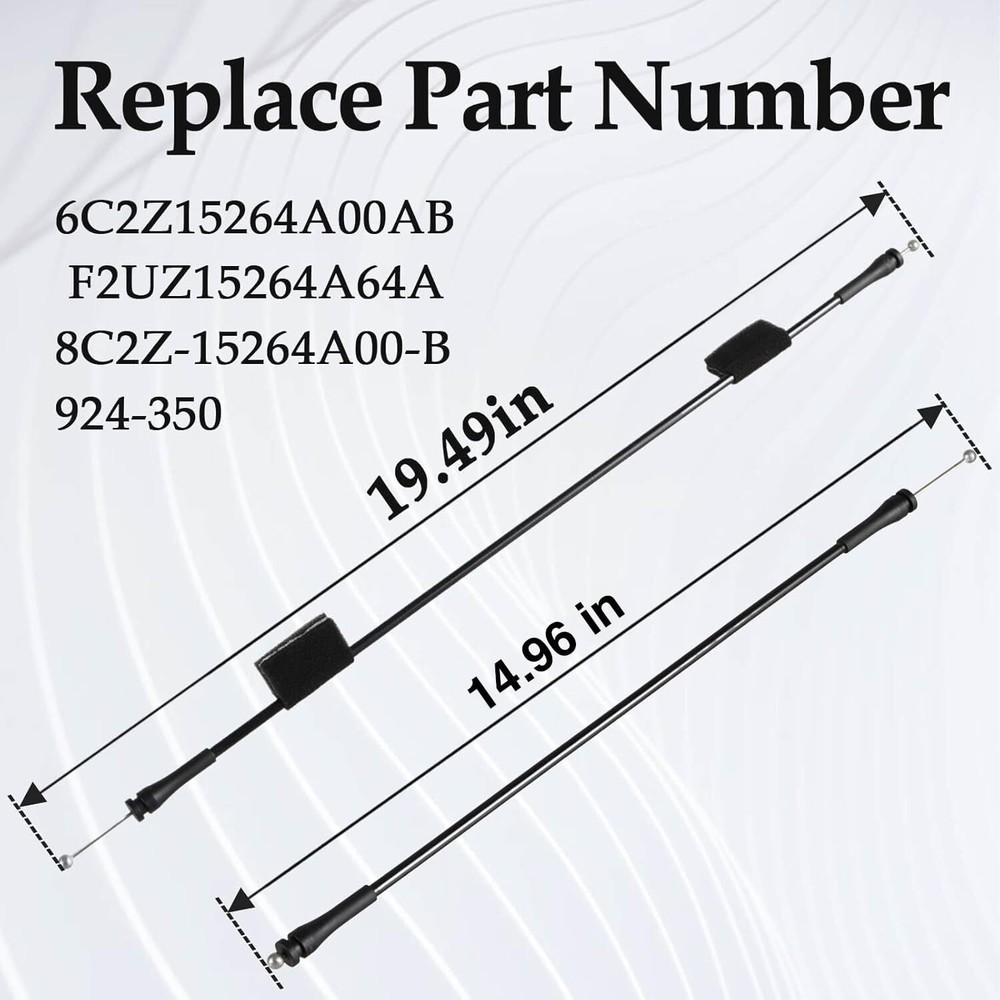 Right Side Door Latch Release Cable Compatible with Ford E150 E250 E350 E450 ...